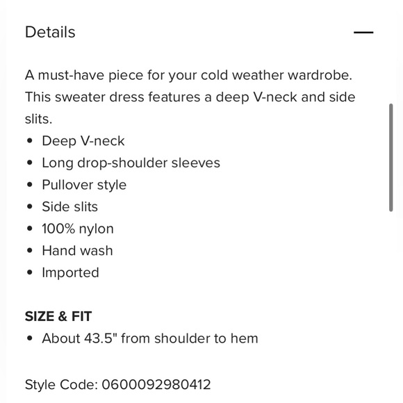 Dex Size S Cream Color Long Sweater Dress - Picture 4 of 4